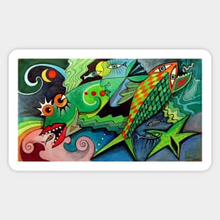 Fish Abstract Sticker